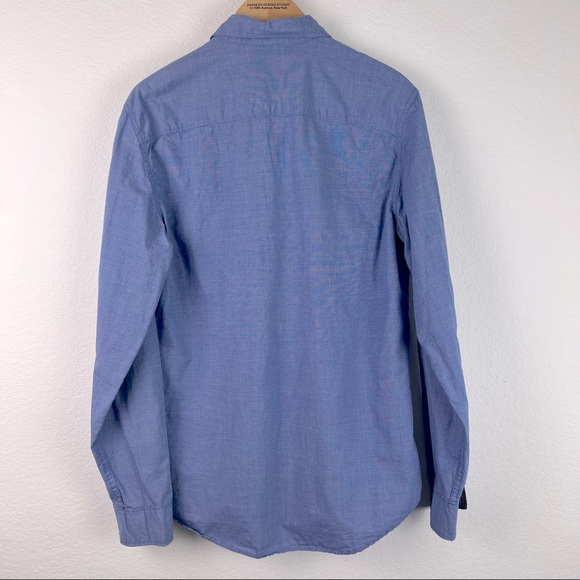 Calvin Klein Jeans Shirt Mens Size Small Denim Collar Button Down Blue Preowned - Picture 8 of 8